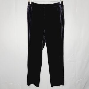 VS Sport Velour Velvet Black Pants Size XL Stretch Pull-on with Pockets